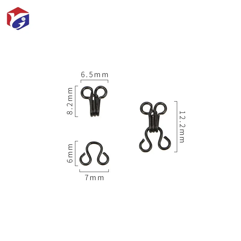 Sewing Hooks and Eyes Closure for Bra Clothing Trousers Skirt DIY Craft Good Quality Brass Material Nickel Gold Black