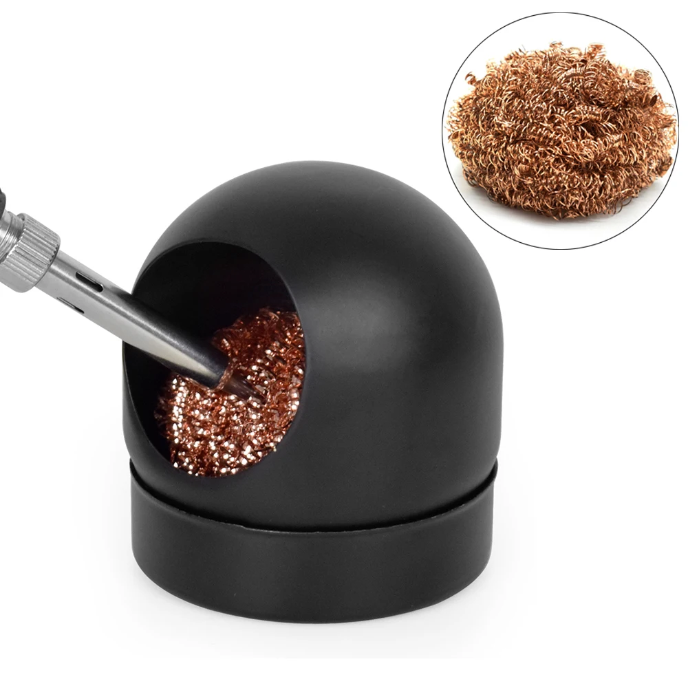 Soldering Iron Tip Cleaner Solder Tip Cleaning Wire and Metal Brass Holder Station Used To Clean Soldering Iron Tip