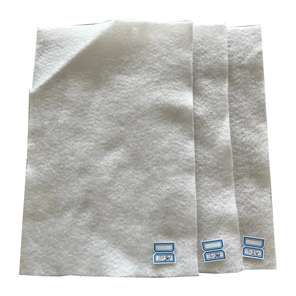 250gsm 350gsm 450gsm non woven fabric geotextile PP Needle punched Nonwoven Geotextile  for road covering