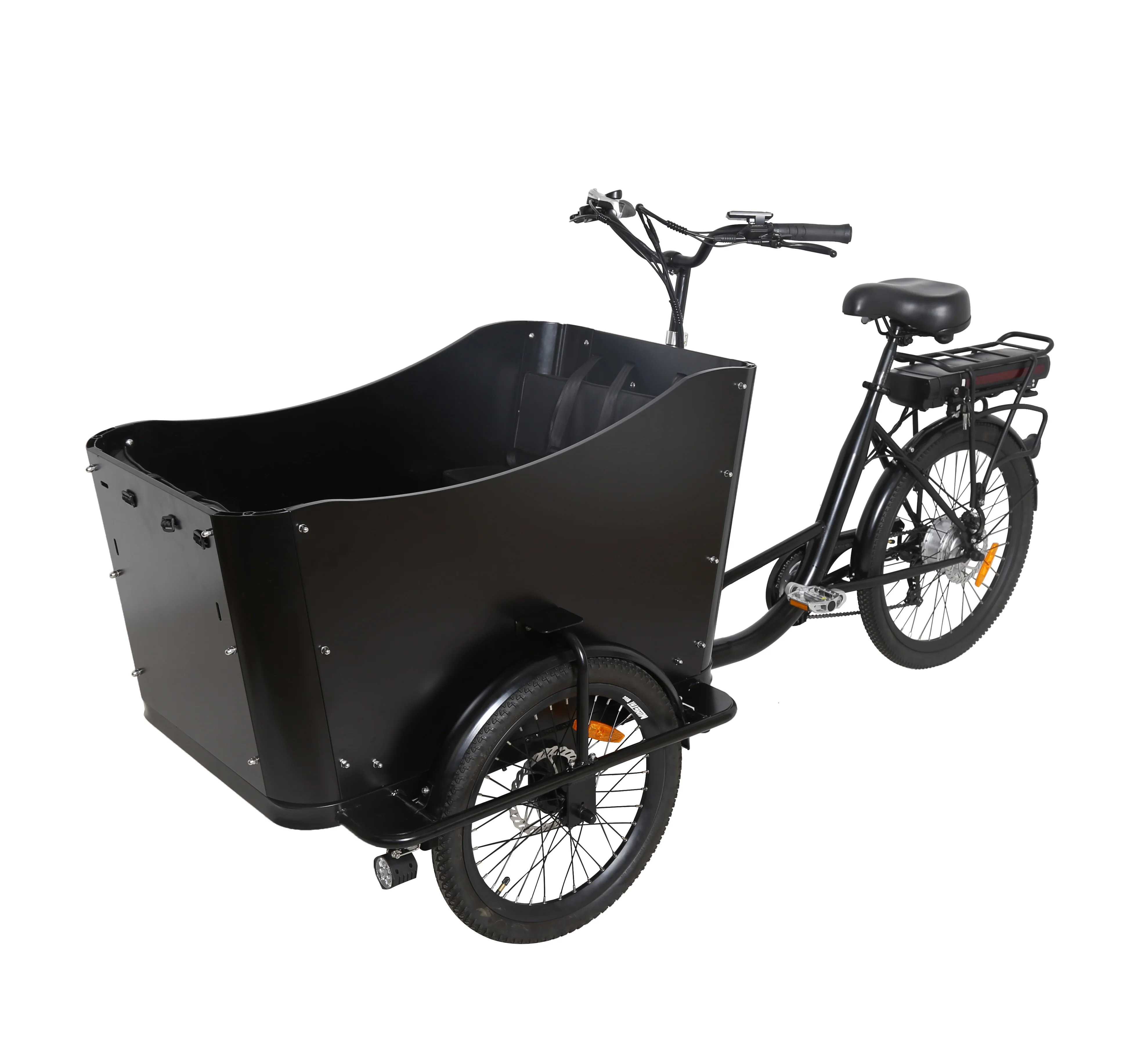 Changzhou recumbent trike family electric cargo bike ebike steel frame icecream delivery service e-bike with front carrier box