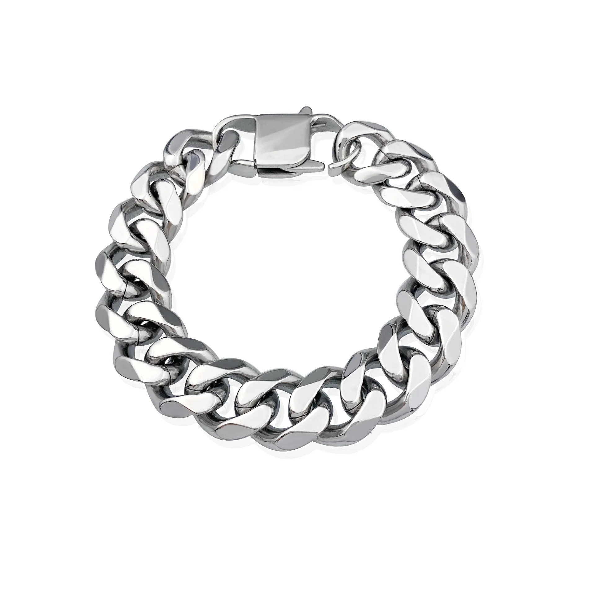 Top Quality Jewelry Chunky Heavy Miami custom 14mm Cuban Link Name Chain Necklace 316 L Stainless Steel Cuban Chain Necklace