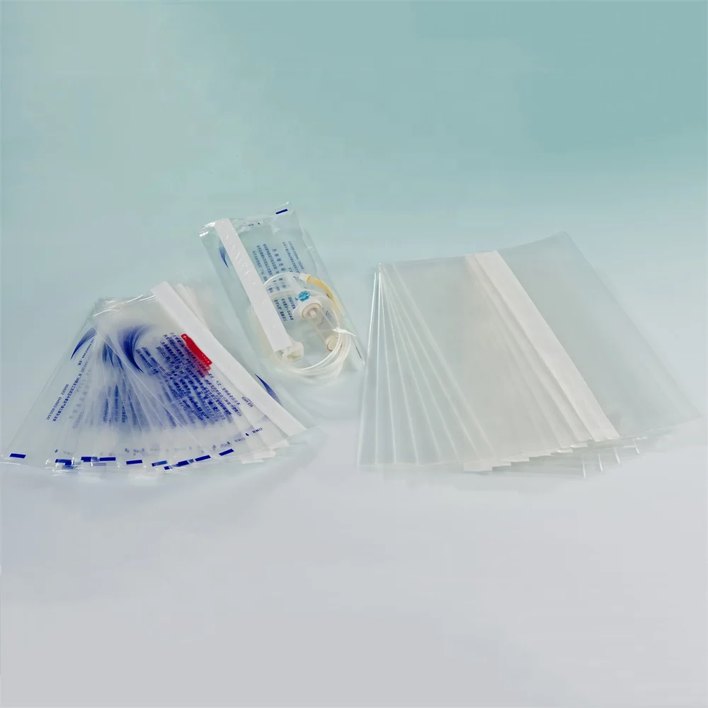 Custom Printed Medical Middle Size Ethylene Oxide EO Composite Sterilization Pouch For IV Infusion Bag Autoclave Sterilizer Pack