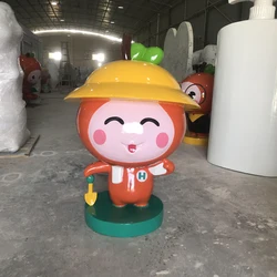 Outdoor landscape sculpture cartoon characters Animal models of garden decorations Resin fibre crafts Statue of farming