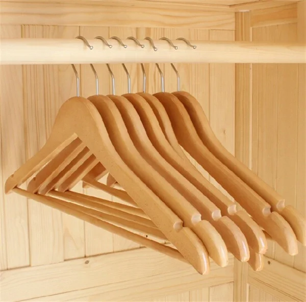Beech wood high quality deluxe antique suit clothes wooden hanger