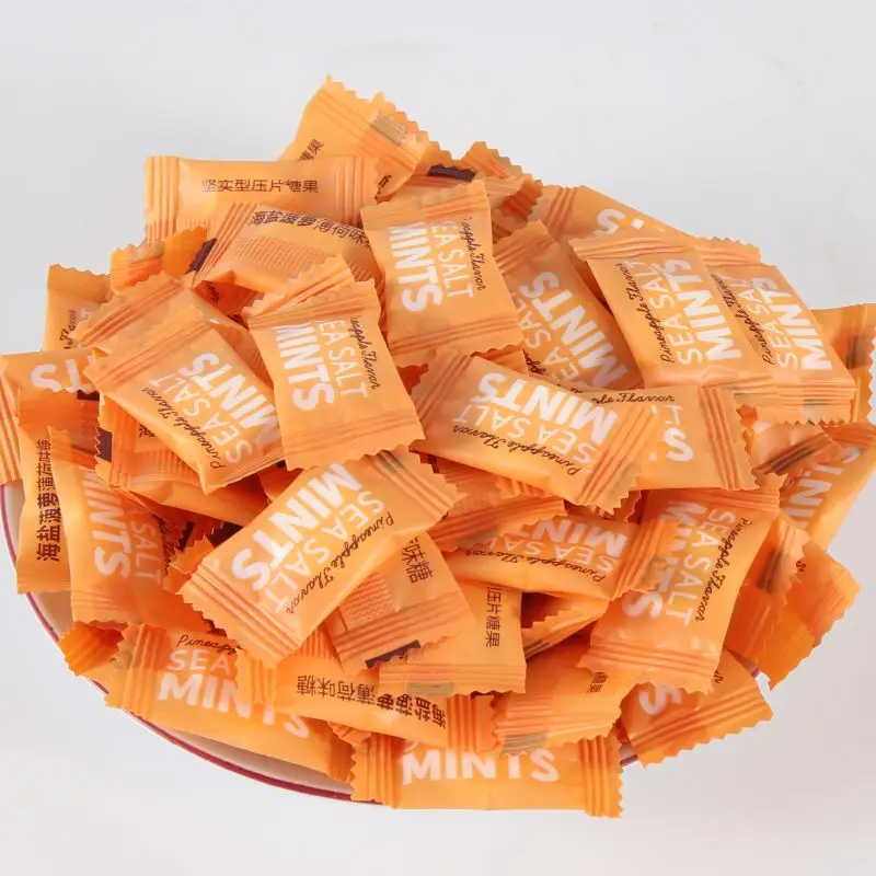 
China wholesale Tablets Orange Bulk colorful packaging candy casual snacks 