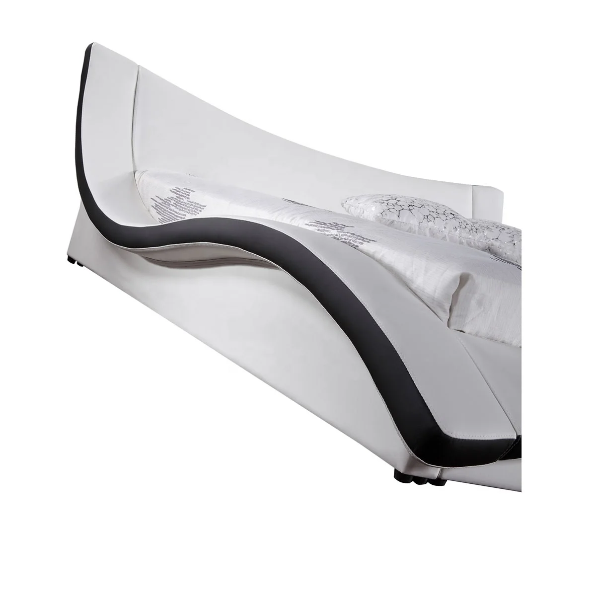 latest design bed synthetic leather bedroom furniture led light beds bedroom furniture bed king size luxury wooden