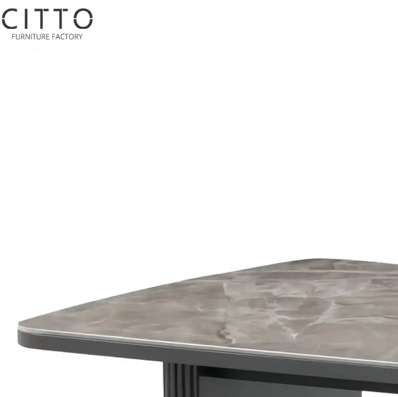 Factory Hot Sale New Wooden Ceramic Surface Modern Style Minimalist Coffee Table Provide Customized Coffee Table