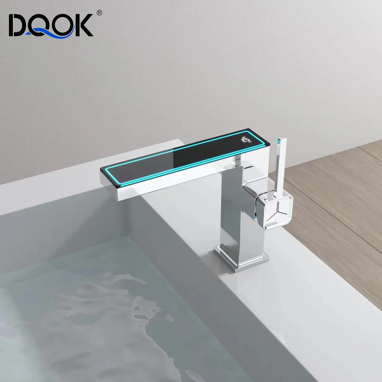 New Design Smart Sensor Faucet Bathroom Washbasin Faucet Mixer Tap Digital Basin Water Tap Bathroom LED Faucet