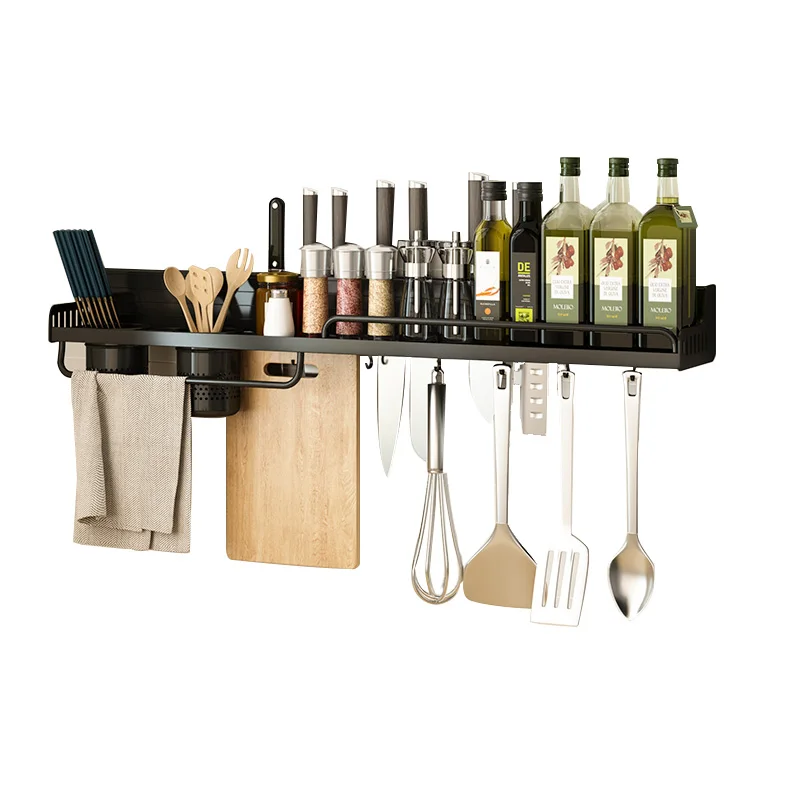 wall mounted kitchen organizer spice rack shelf storage holders & racks dish drainer rack