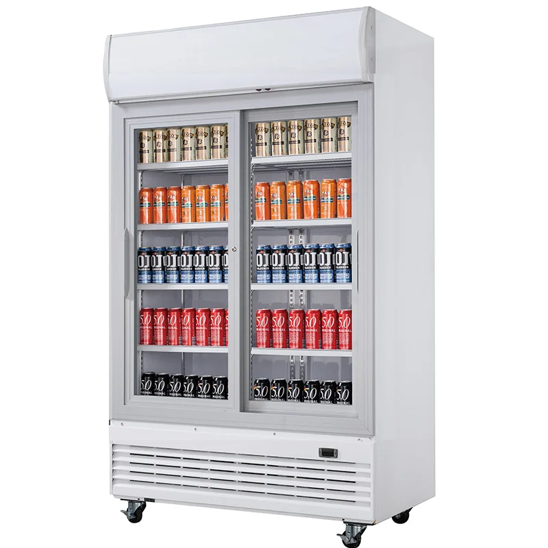 Commercial Refrigeration Equipments Supermarket Cold Drink display refrigerator Glass Door upright beverage Fridge