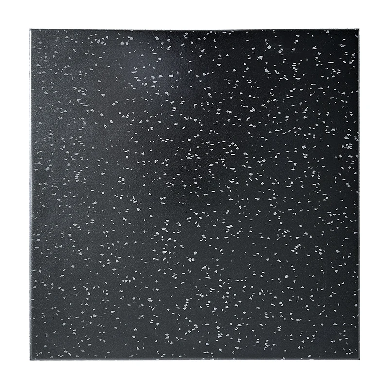 High Quality Glossy PU Surface Rubber Flooring Gym Rubber Mat with Small Granules Bottom