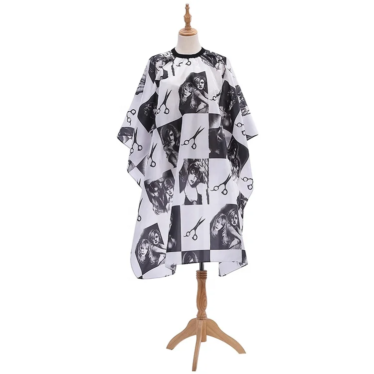 Factory Supplying Haircut Cloth Barber Apron With Elastic Neck Closure