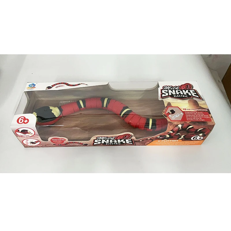 OEM ODM custom logo interactive cat toys smart sensing snake cat toy custom built-in infrared sensor snake smart toy for cats