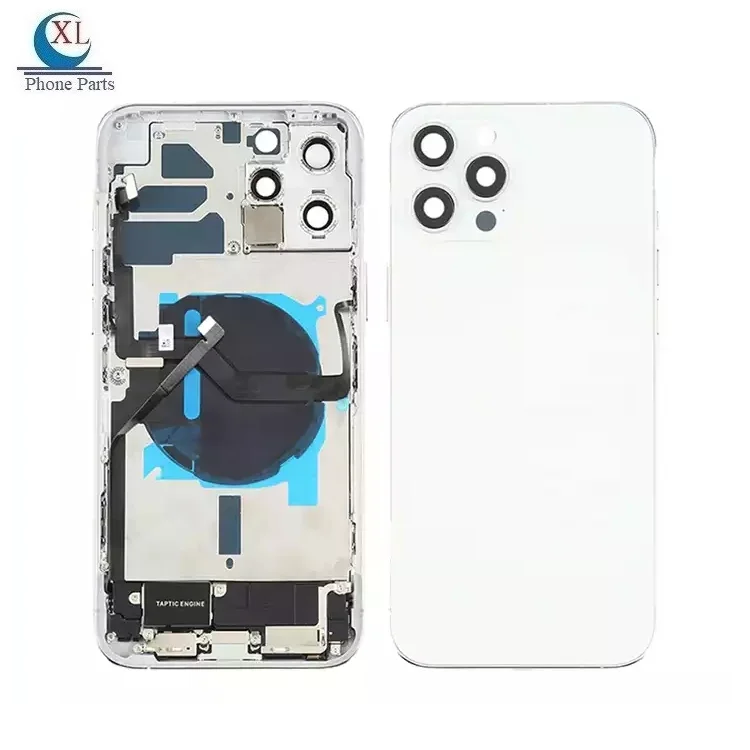 Full Housing Assembly Complete for iPhone 14 13 12 11 Pro Max 13 12 Mini Back Glass Cover with Small Parts for iPhone 12 Pro Max