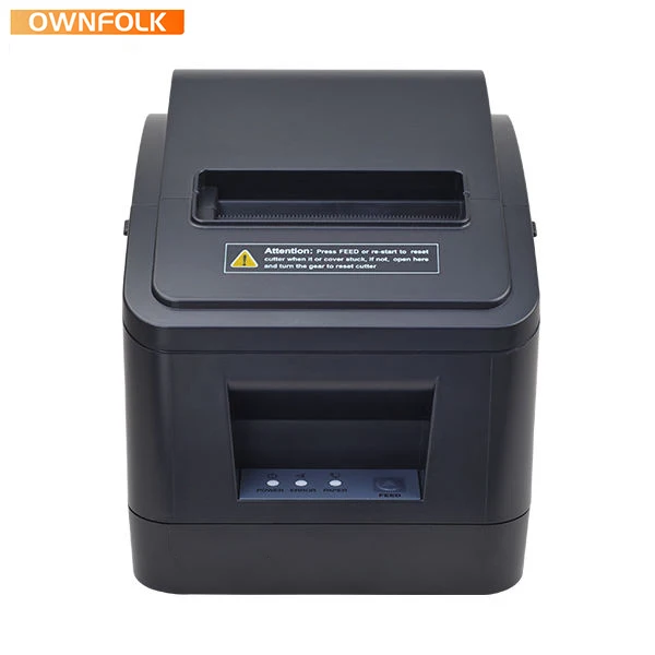 OWNFOLK portable 80mm desktop barcode printers USB interface printer pos thermal barcode printer