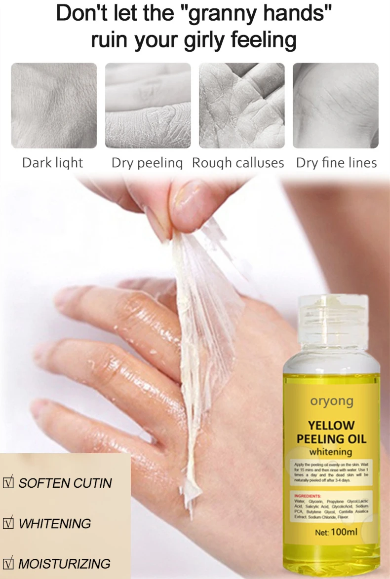 Skin Care Cosmetics Beauty Products Most Effective Super Strong Body Whitening Exfoliator Skincare Lotion Yellow Peeling Oil