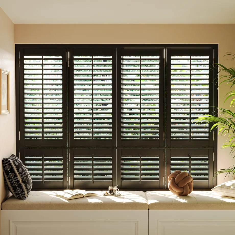 114.3mm Lover Custom Spray Lacquer Color Wood Shutters