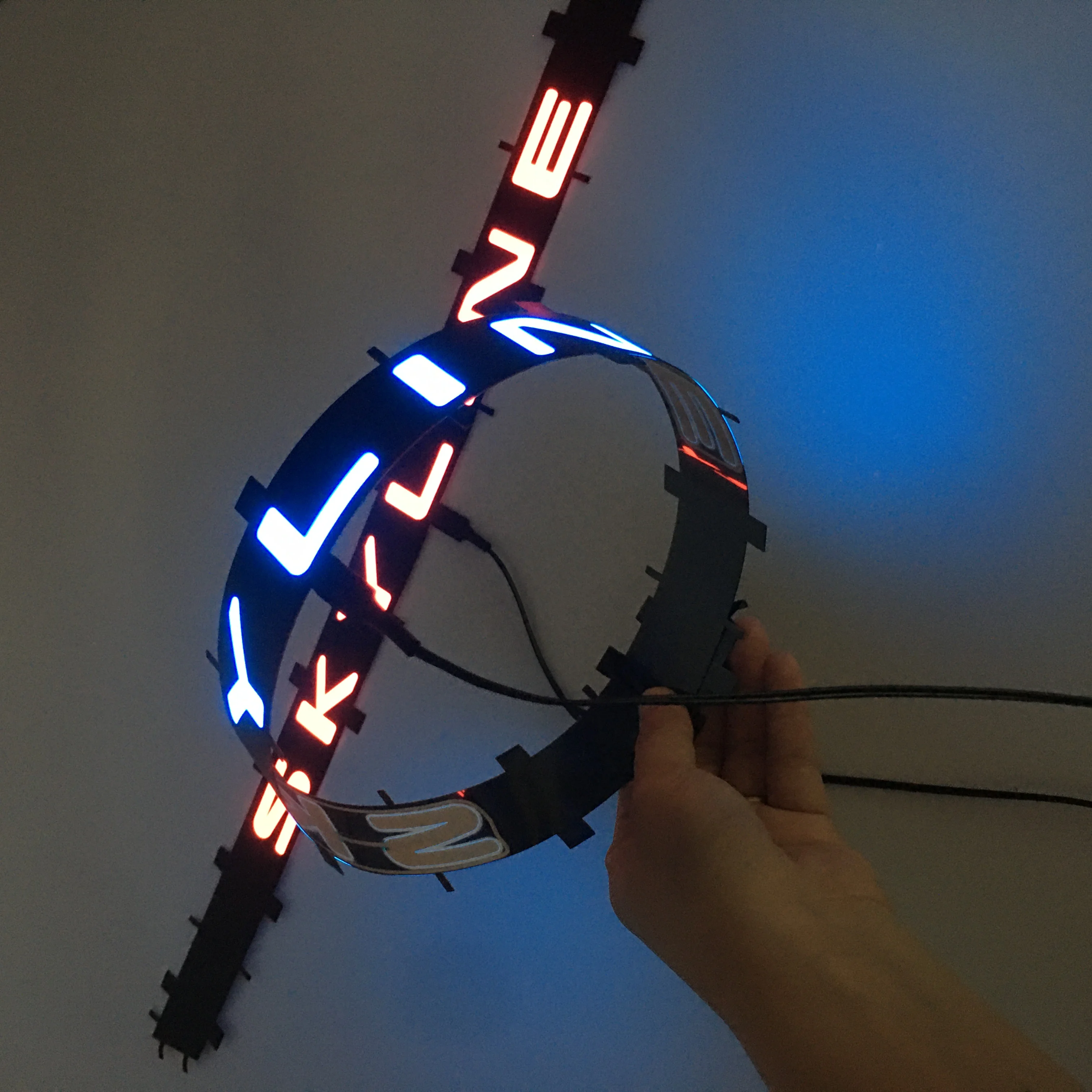 Customized EL glowing strip flexible luminous strip electroluminescence tape decorative decal with DC5V/DC12V inverter