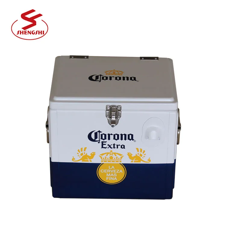 15 liter vintage corona metal ice cooler cooling box