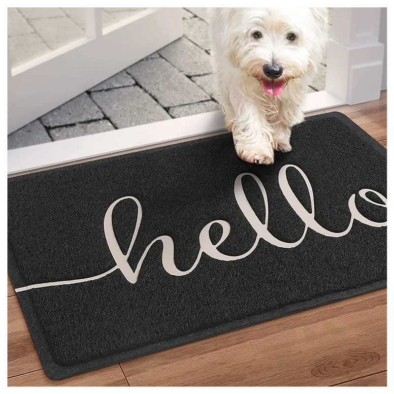 Дверной коврик из ПВХ с тиснением HELLO design 40x60