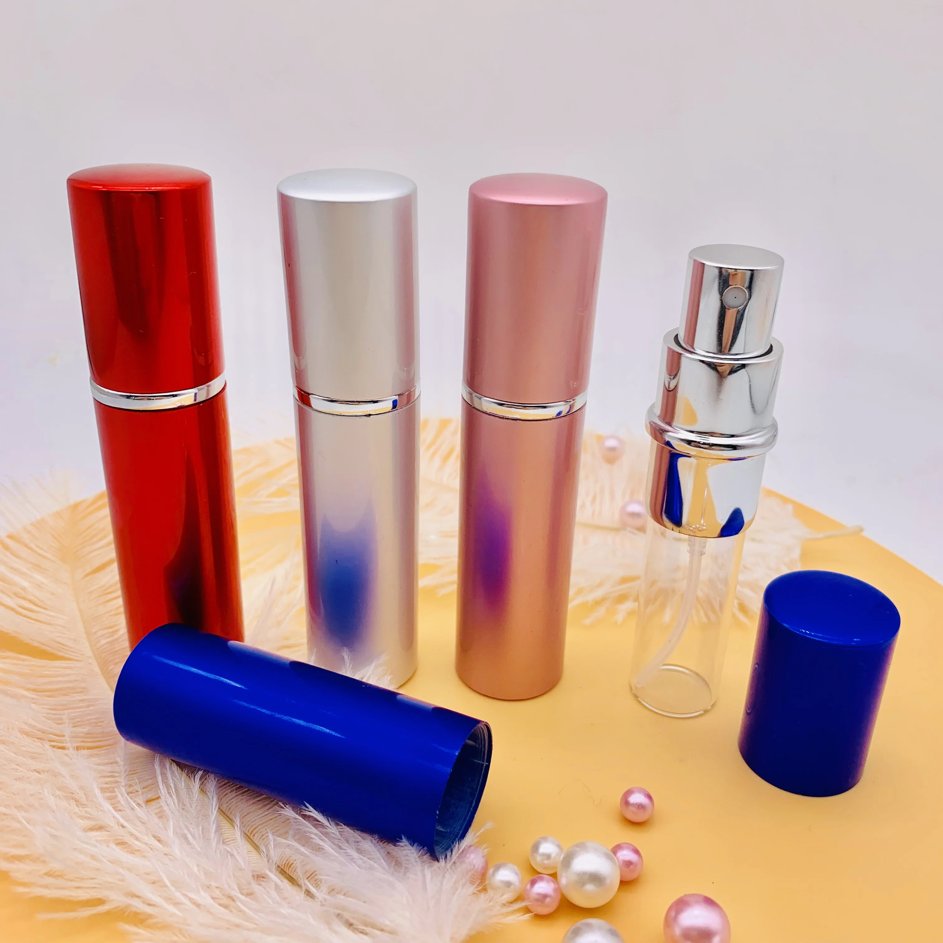 Aluminium Perfume Atomizer 10ml Fine Mist Spray Bottle Colored Perfume Atomizer