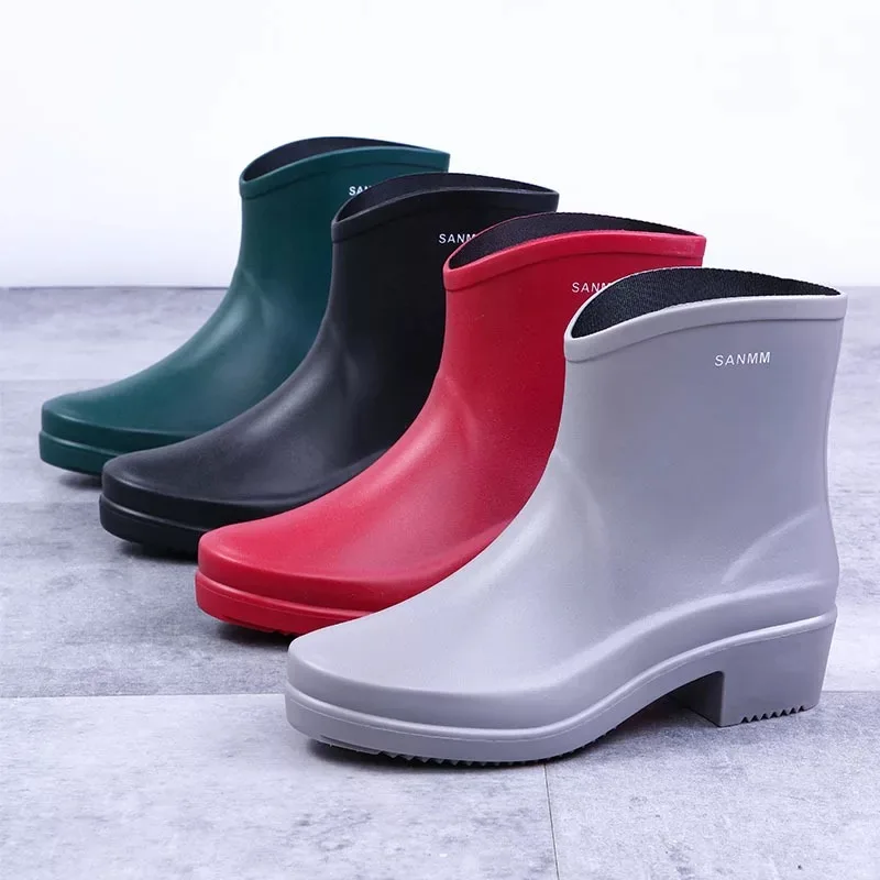 Factory Outlet middle height Chelsea nature  rubber boots for lady