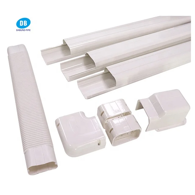 Air Conditioner Flexible Slim Duct HVAC PVC Line Set Cover Ducts