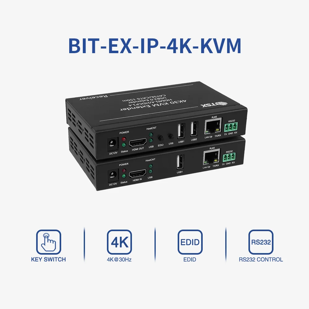 4K HDMI and USB KVM Extender Ultra HD Plug and Play Secure Transmission