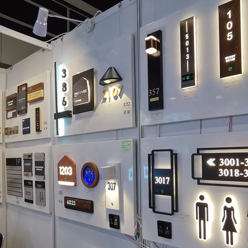 EZD  interior wayfinding signs door number plate modern house numbers