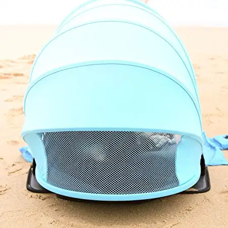 Pop Up Portable Adjustable Beach Sun Shade Canopy, Instant Outdoors Beach Tent, Mat, Shelter with Carry Case