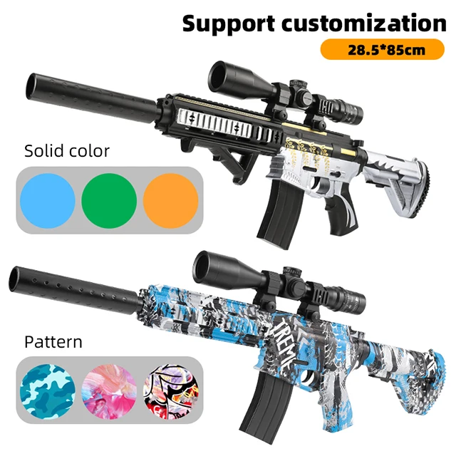 Trending Toys M416 Boys Soft Bullets Summer Style Game Electric Splatter Ball Long Range Water gun toys