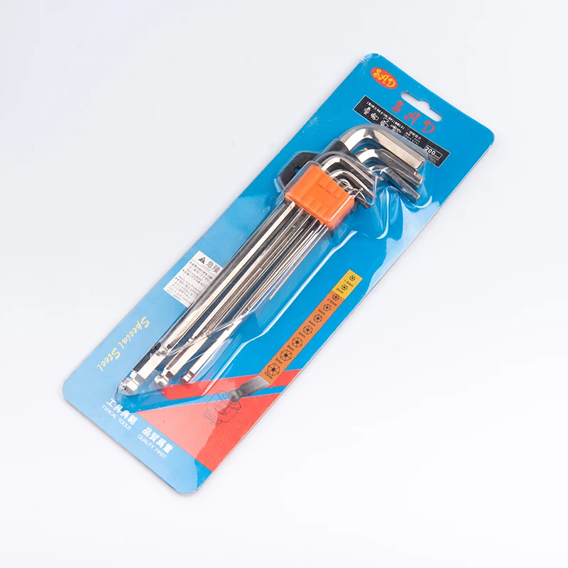  hand tools Ball-end 1.5mm-10mm Allen key set 9-piece hex
