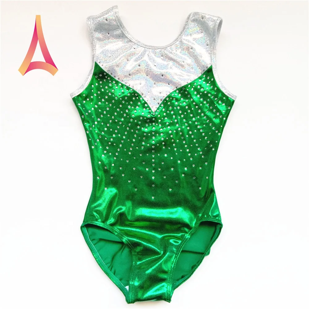 Sparkling Burgundy Red Leotards for Girls Gymnastics