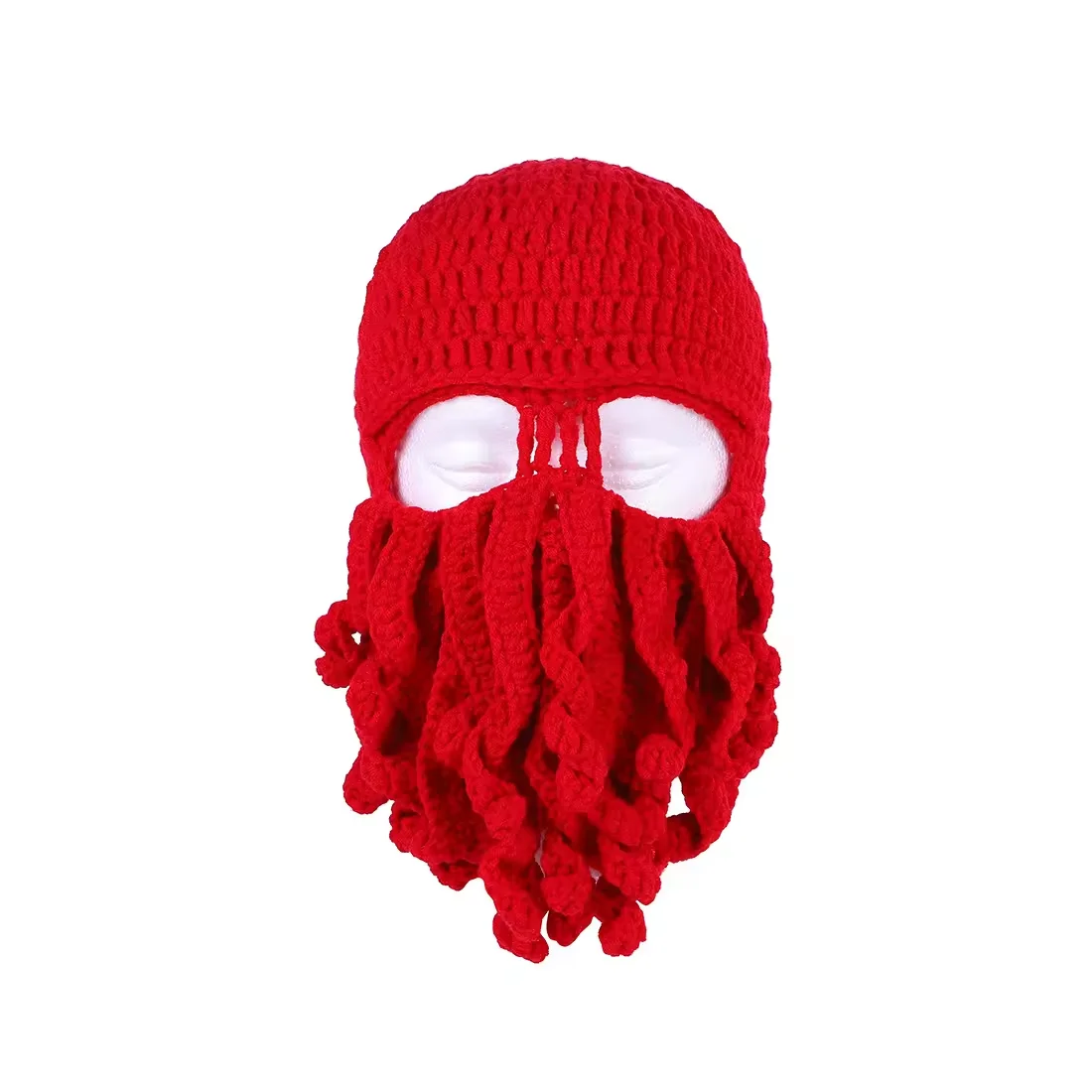 Hot Sale Men Knitted Octopus Halloween Party Festival Funny Beanie Hats Party ski mask balaclava For Adults
