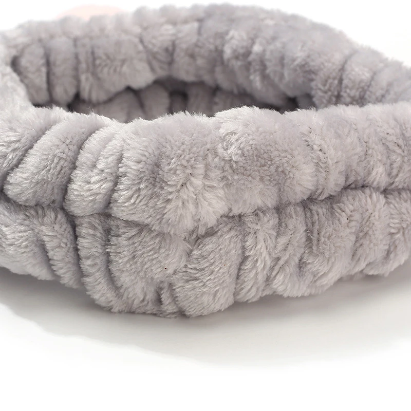 soft cute cartoon plush rabbit sleeping eye mask and ear makeup headband