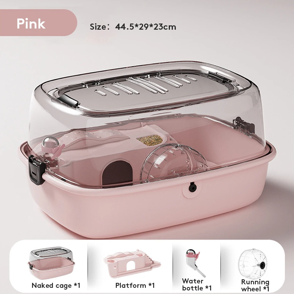 Hot Sale New Transparent Plastic Luxury Outdoor Guinea Pig Hamster Cage Set With Accessories