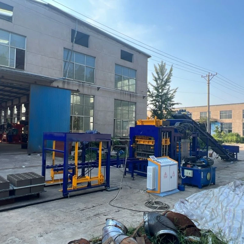 hot sale QT6 - 15 cement interlocking brick making machinery automatic hollow concrete block making machine