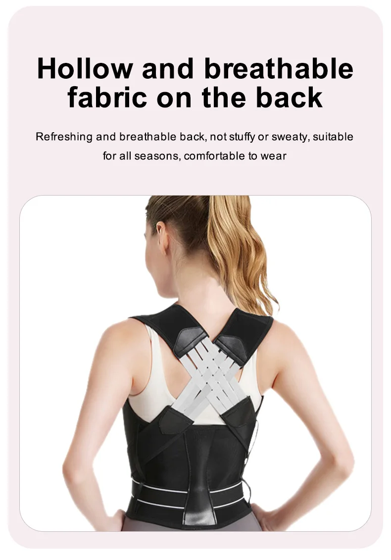 Adjustable Professional Gym Lumbar Back Posture Straightener Support Belt For Office