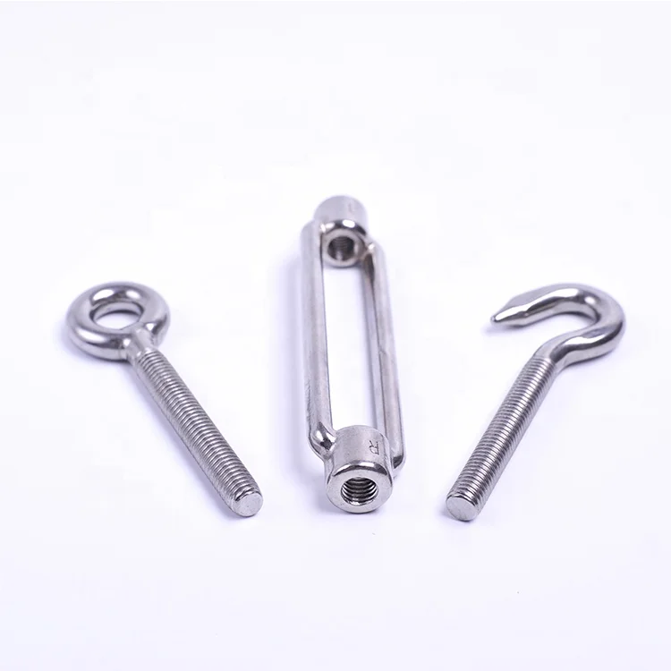 Cheap DIN1480 Standard Stainless Steel Wire Rope Turnbuckle Fastener with Eye&Eye and Eye&Hook and Hook&Hook