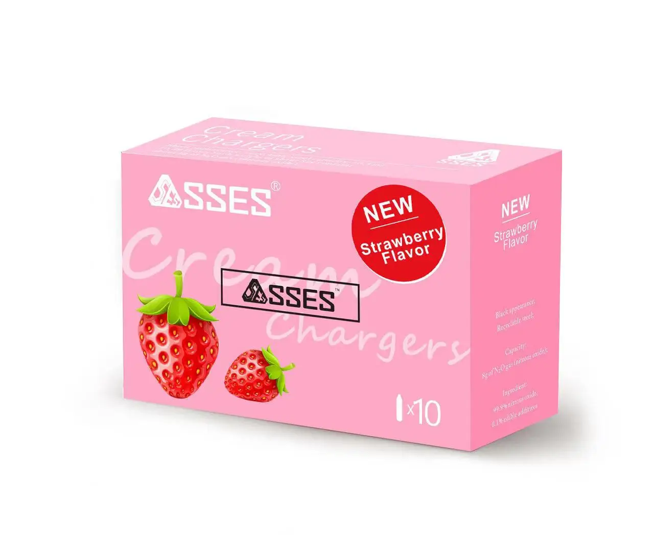 
Best Selling SSES Nitrous Oxide N2O Cream Chargers - Strawberry / Blueberry / Mango / Plain Flavor 