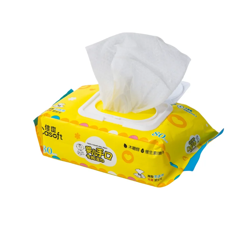 Odorless Mild Organic Flushable Baby Disposable Facial Hand Wet Wipe