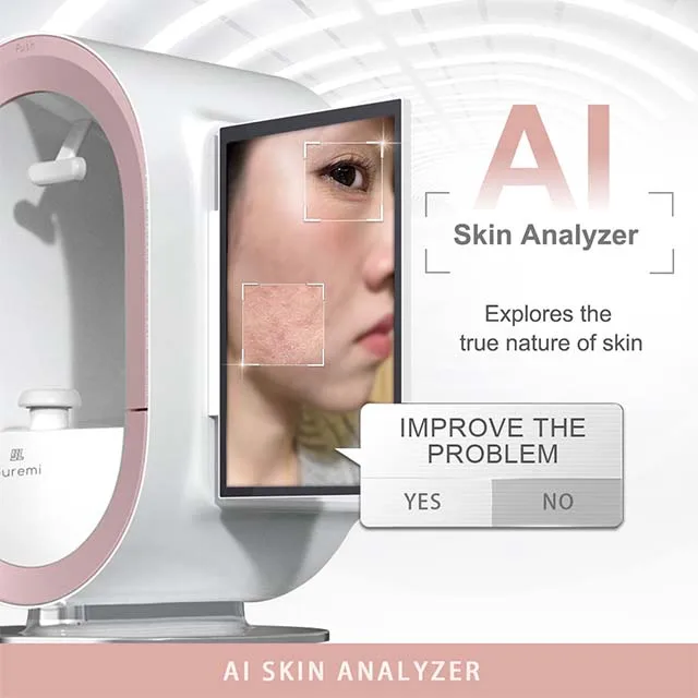 New 3D AI Skin Analyzer Diagnostic Machine Android Operating System Facial Scanner Moisturizer JP/US CE Skin Test Face Analysis