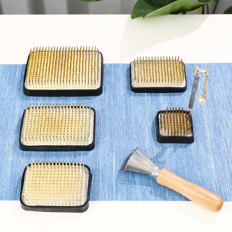 Japanese Rectangle Copper Material Ceramic Frogs kenzan ikebana flower frog Kenzan for flower arrangement tools