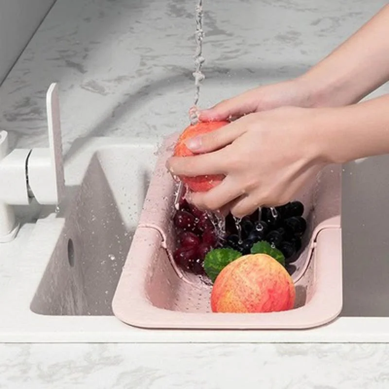 Foldable Dishes Drying Rack Shelf Sink Drain Basket Collapsible Colander Kitchen Extendable Strainer Bathroom Storage