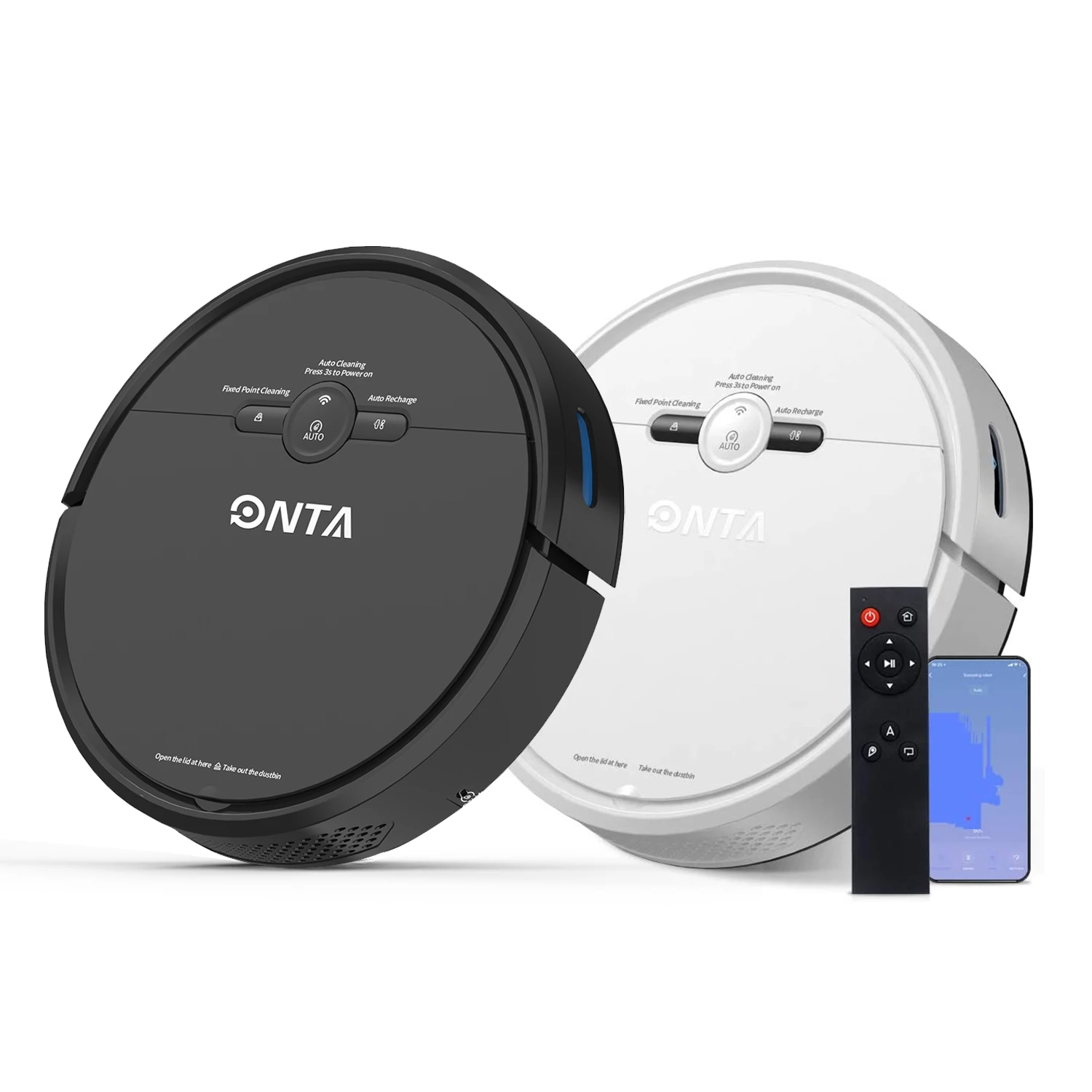 Amazon Hot Sell Vaccum Cleaner ONTA 2500Pa Strong Suction APP Control Voice Control Automatic Cleaning Robot Vacuum Cleaner