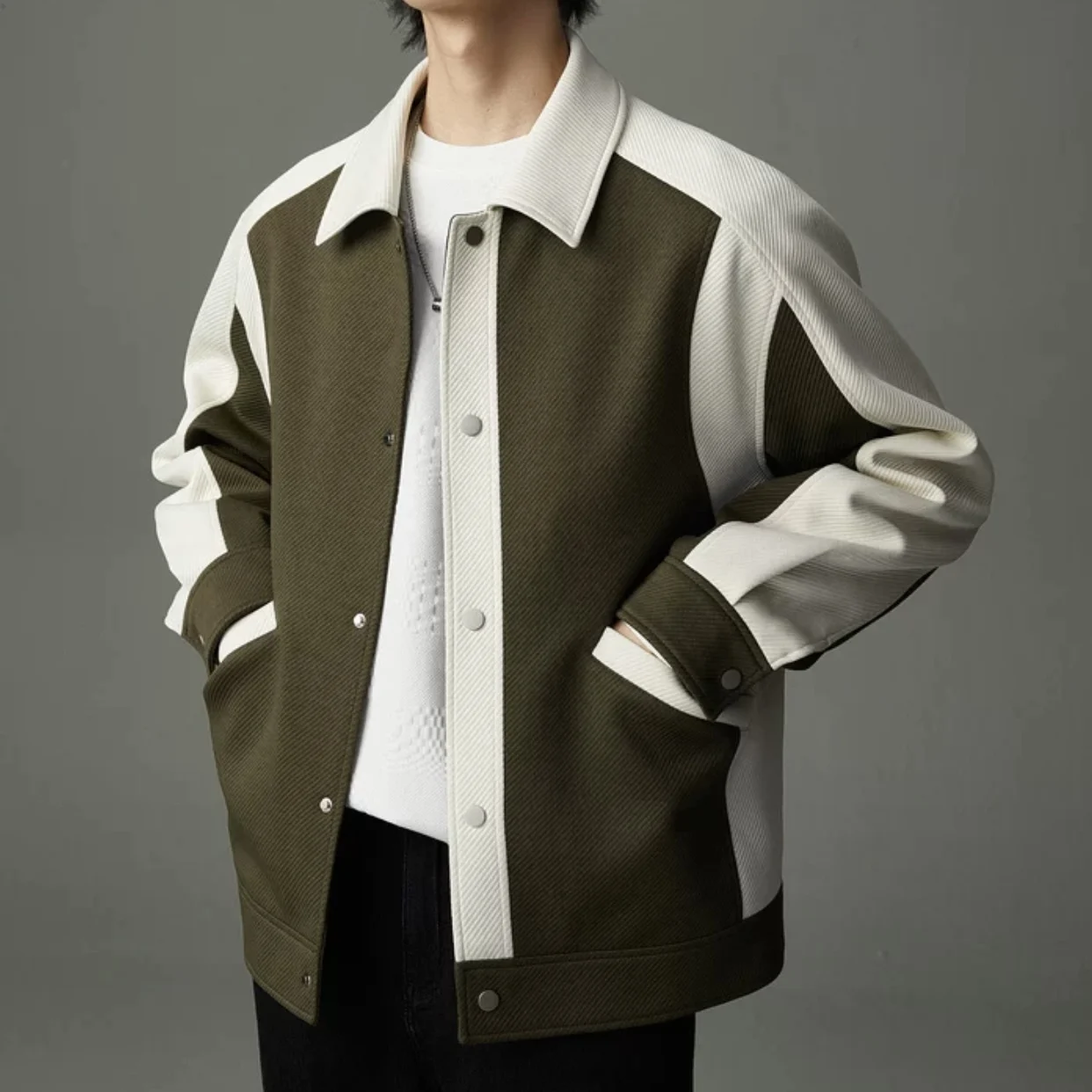 2025 пальто с логотипом на заказ мужские стильные модные брендовые топы лацканами повседневные весенние куртки-бомберы