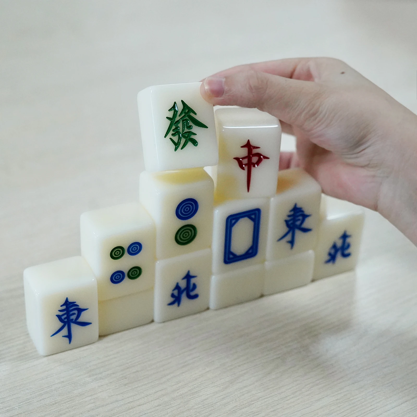 high quality Malaysia Style 3 Classic three people Mahjong set acrylic mahjong 88 Tiles MA Mahjiong big size for Entertainment
