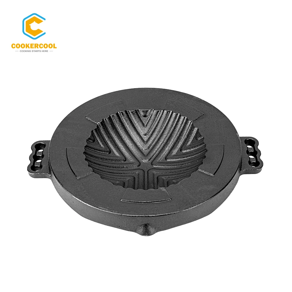 Cookercool Free Sample non stick Thai Pot Round Cast Iron Pre-seasoned cookware mookata plates grill pan