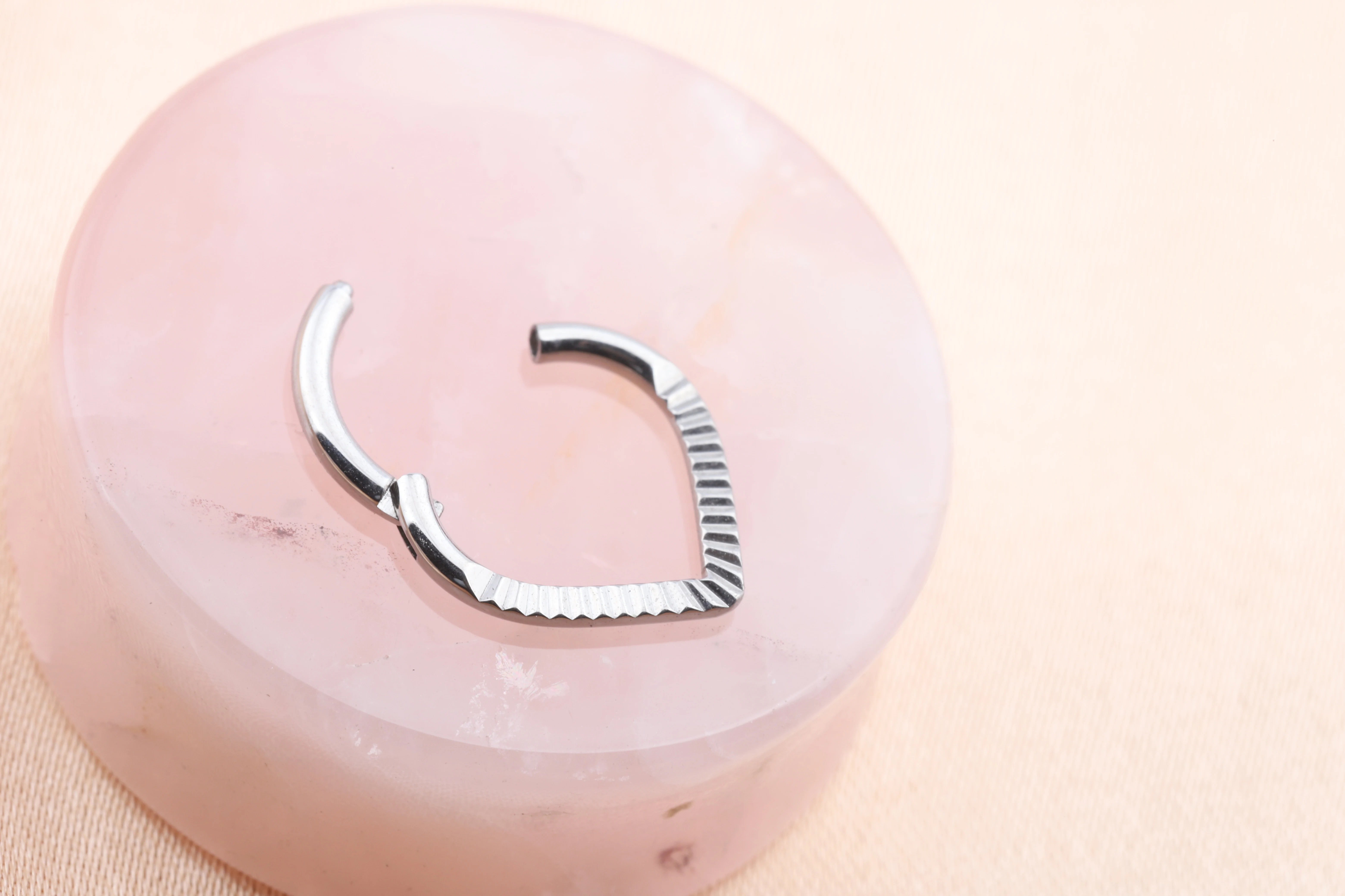 ASTM F136 Titanium Hinged Segment Seamless Clicker Ring Ear Nose Hoop Piercing Jewelry