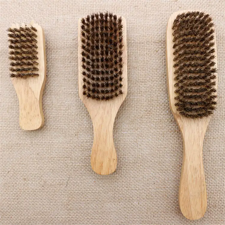 
No MOQ wooden handle double side antistatic hair brush for men 